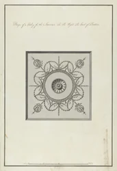 Diseño para el techo de la escalera, Headfort House, 1771-75